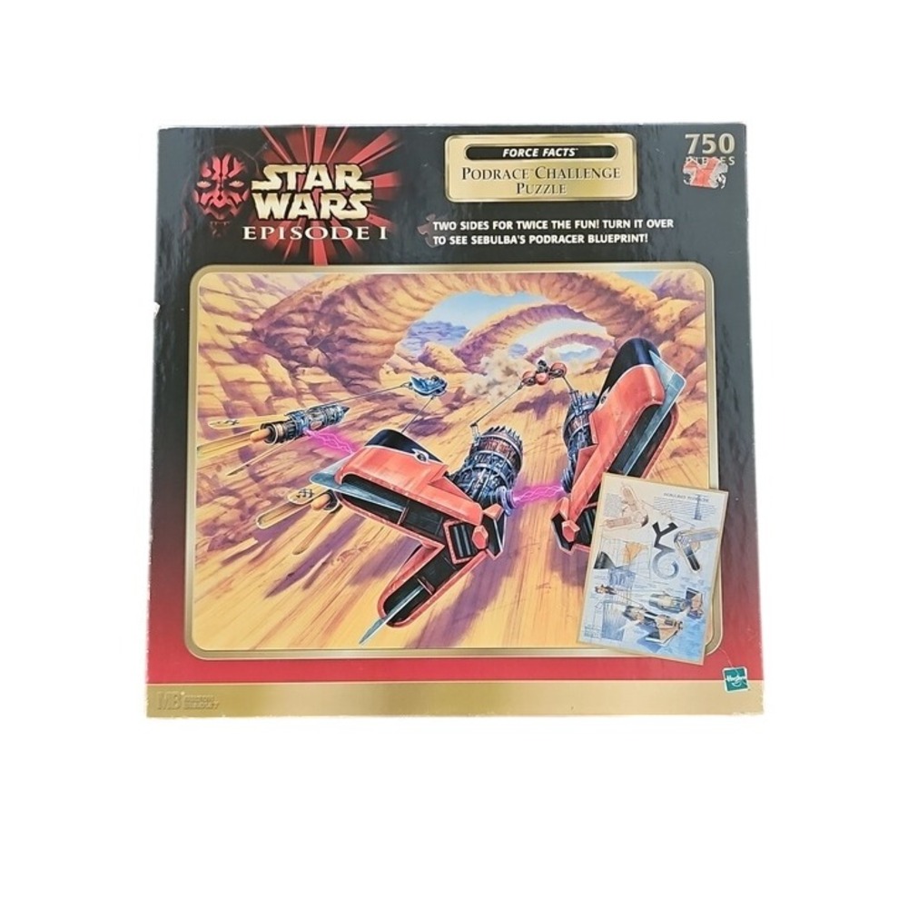 Star Wars Episode I Podrace Challenge 750 Pc Puzzle 1999 Hasbro 18x24 Two sided